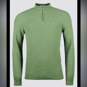 Magee 1866 Men’s 100% Cotton Quarter-Zip Sweater Size Large –Donegal, Ireland
